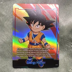 Bandai Dragon Ball Super Card Game Energy Marker Son Goku E-11 Foil Promo - Image 1