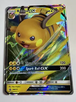 Raichu GX SM213 - SM Black Star Promo - Pokemon Card - Near Mint - Image 1