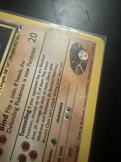 Brock's Onix 21/132 Gym Heroes Rare Pokemon Card MP - Image 3