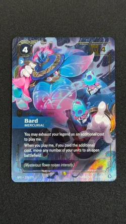 Bard Mercurial 228/221 Overnumbered Riftbound Card League of Legends - Image 1