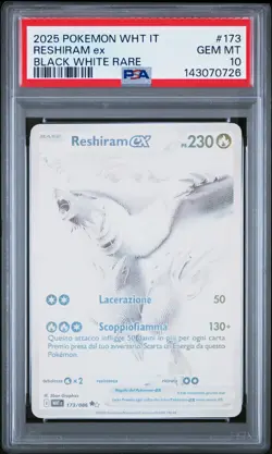 Pokemon Card Italian - Reshiram Ex #173 - Black White Rare - PSA 10 GEM MT - Image 2