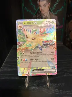 Leafeon ex 006/131 Prismatic Evolutions Stamp Pokemon Card Holo NM SEALED - Image 1
