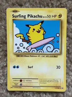 Pokemon Card Surfing Pikachu 111/108 Secret Rare 2016 XY Evolutions - Image 1
