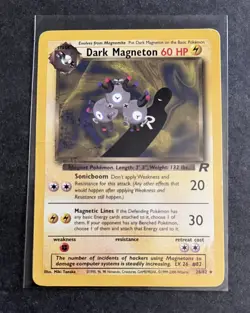 Pokemon TCG 2000 Dark Magneton 28/82 1999 & 2000 Magnemite 40HP 3Total Cards - Image 3