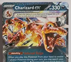 Charizard ex 126/197 Full Art Double Rare Obsidian Flames Pokemon Card NM -LP+ - Image 2