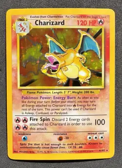 Pokemon Card Charizard Base Unlimited Holo 4/102 1999 WOTC No Shadowless MINT 🍭 - Image 1
