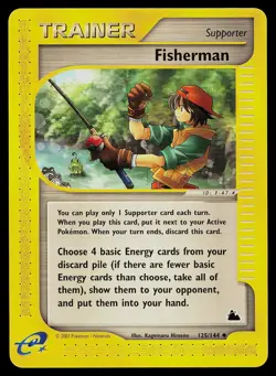 Pokemon Card - Fisherman Skyridge 125/144 Uncommon - Image 1