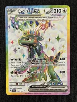 Cyclizar ex 228/191 Surging Sparks Tera Full Art Ultra Rare Pokemon Card NM - Image 1