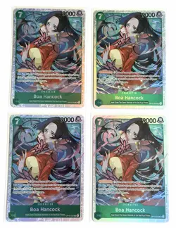 One Piece Card Game OP16-032 Boa Hancock Foil x4 English SR play set Green Deck - Image 1