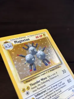 Pokemon TCG Magneton Base Set Holo Rare Card 9/102 LP Condition - Image 2