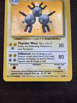 Pokemon TCG Magneton Base Set Holo Rare Card 9/102 LP Condition - Image 4