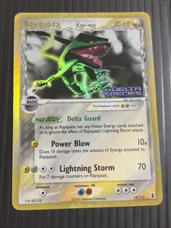Pokemon Rayquaza Reverse Holo Stamped Ex Delta Species Card 13/113 DS ENG Rare - Image 1