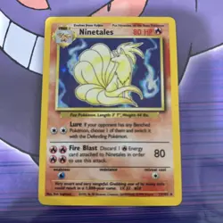 Pokemon Ninetales Base Set Rare 12/102 80 HP Stage 1 Nintendo 1999 English Card - Image 1