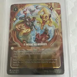 PSA 9 It Means No Worries 208/204 Enchanted Foil Disney Lorcana 2025 EN - Image 2