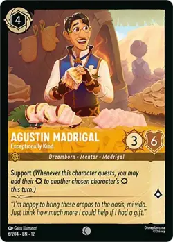 Agustin Madrigal-Exceptionally Kind 6/204 Non-Foil Wilds Unknown Disney Lorcana - Image 1