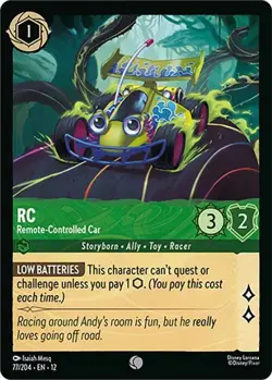 RC - Remote-Controlled Car 77/204 Non-Foil Wilds Unknown Disney Lorcana - Image 1