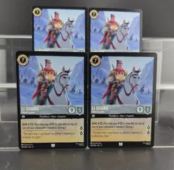 Disney Lorcana Li Shang - Valiant Leader 183/204 Winterspell Uncommon 4 Cards - Image 1