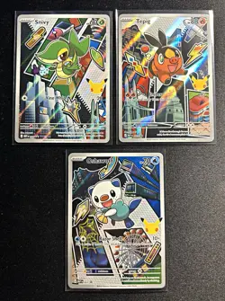 Pokemon Promo 3-Card Lot Snivy Tepig Oshawott 049/050/051 MEP - Image 1