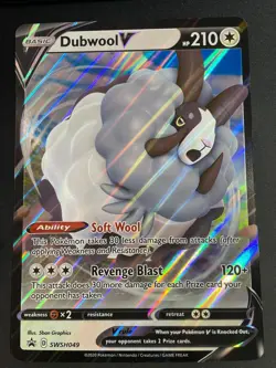 Dubwool V - SWSH049 - Pokemon Sword & Shield Promo Ultra Rare Holo Card NM - Image 1