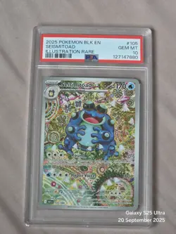 Seismitod Illustration Rare 105/086 PSA 10 Gem Mint English Pokemon Card 2025 - Image 1