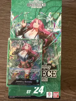 One Piece Card Game ST-24 Green Jewelry Bonney Starter Deck Sealed NO OP-11 Pack - Image 1