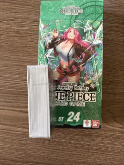 One Piece Card Game ST-24 Green Jewelry Bonney Starter Deck Sealed NO OP-11 Pack - Image 2