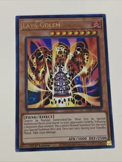 Yugioh - Lava Golem x 3 - 1st Edition Ultra Rare NM - Free Holo Card - C - Image 4