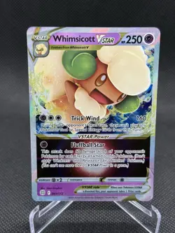 Whimsicott Vstar 065/172 Brilliant Stars NM Ultra Rare Full Art Pokemon Card - Image 1