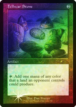 NM+ FOIL Etched MTG Fellwar Stone Secret Lair #708 Magic Card Dan Fraizer Art - Image 1