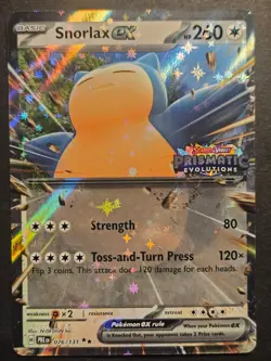 Snorlax ex (Prismatic Evolution Stamped) Misc. Cards & Products 076/131 LP - Image 1