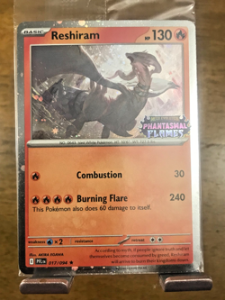 Reshiram 17/94 – Phantasmal Flames Stamped Promo – Sealed Pokemon Card – NM - Image 1
