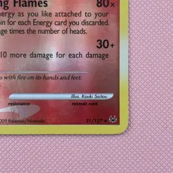 Infernape 31/127 Platinum Reverse Holo Rare Pokemon TCG - Image 5