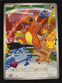 Pokemon TCG Charmander Stamped Promo Holo Black Star #38 1st Partners Card MEP - Image 1