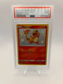 Pokemon PSA 9 Charmander SV6/SV94 Sun & Moon Hidden Fates Shiny Vault Mint Card - Image 1