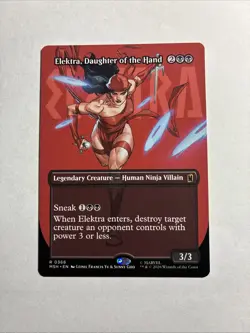 Elektra, Daughter of the Hand Borderless 0366 Marvel Super Heroes + Bonus Card!! - Image 1