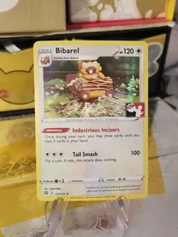 Bibarel Holo Series 2 Pokemon Prize Pack Promo Pokemon Card NM/LP Play Stamp - Image 1