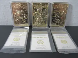Pokemon 1999 Burger King Trading Cards 23K Gold Plated, Set of 3 - Image 1