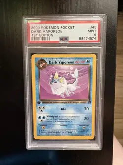 Pokemon TCG 2 Graded Cards: Dark Vaporeon 1st Ed + Raichu Tag Team - Image 2