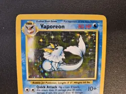 Pokemon TCG Vaporeon Holo Rare Card 12/64 Jungle No Symbol Error LP - - Image 2