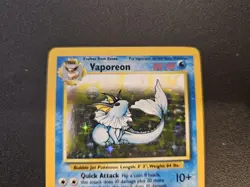 Pokemon TCG Vaporeon Holo Rare Card 12/64 Jungle No Symbol Error LP - - Image 4