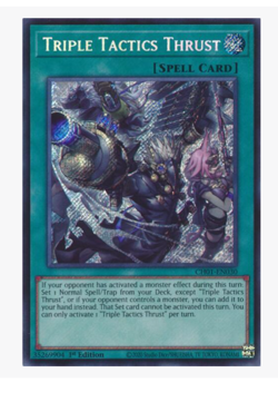 Triple Tactics Thrust - CH01-EN030 - Secret Rare YuGiOh - Image 1