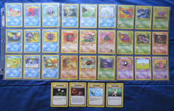 Pokemon Cards Near Complete Fossil Common and Uncommon Card Set LP/NM - Image 1