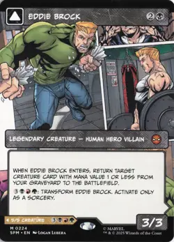 Eddie Brock / Venom Lethal Protector (Borderless) #224 Mythic SPM MTG PACK FRESH - Image 1