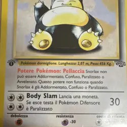 WoTC Pokemon TCG Jungle Snorlax 27/64 Regular Rare 90HP Italian 1st Ed - Image 5