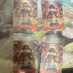 X4 One Piece TCG Monkey.D.Luffy ST10-006 Promo Treasure Booster Sealed - Image 2
