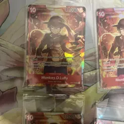 X4 One Piece TCG Monkey.D.Luffy ST10-006 Promo Treasure Booster Sealed - Image 3