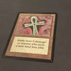 MTG Beta "Ankh of Mishra" Magic The Gathering MP Condition Scuffs On Back - Image 3