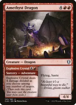 MTG Amethyst Dragon (160/1080) Commander Legends Battle for Baldur's Gate LP - Image 1
