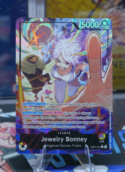 One Piece TCG Jewelry Bonney EB04-001 Alt Art Leader English - Image 1