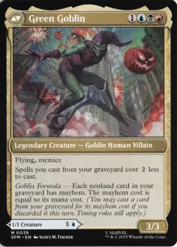 Norman Osborn / Green Goblin #39 Mythic Rare - Marvel's SPM MTG PACK FRESH - Image 2